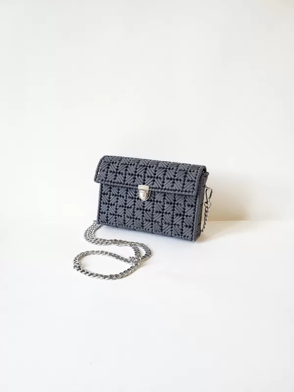 Gray Braided Purse