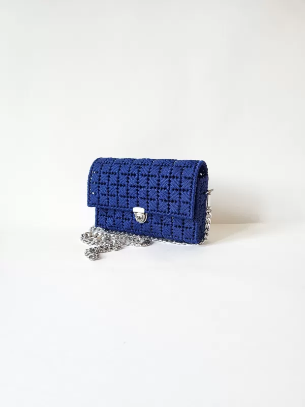 Blue Braided Purse