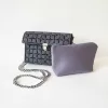 Gray Braided Purse