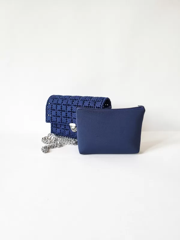 Blue Braided Purse