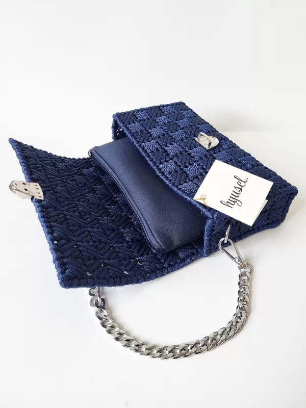 Blue Braided Purse