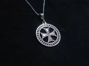 Maltese Cross Pendant Sterling Silver 925