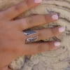 Silver Ring Angel Wings, Adjustable Ring