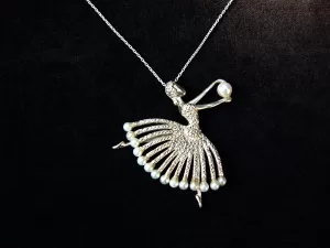 Ballet Dancer Pendant Sterling Silver 925