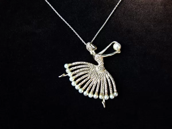 Ballet Dancer Pendant Sterling Silver 925