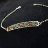 Sterling Silver Grapes Bracelet with Red Zircon