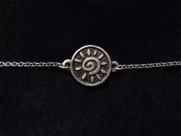 Bracelet Sun Sterling Silver 925, Sunshine Charm