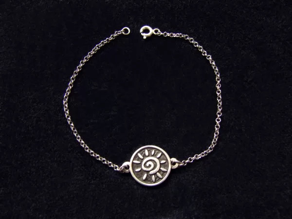 Bracelet Sun Sterling Silver 925, Sunshine Charm