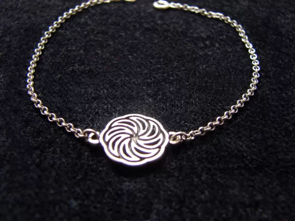 Sterling Silver Wheel of Eternity Bracelet