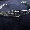 Sterling Silver Antique Style Linked Bracelet