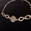 Sterling Silver Wheel of Eternity and Infinity Symbol Bracelet