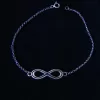 Sterling Silver Delicate Chain Infinity Bracelet