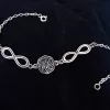 Sterling Silver Wheel of Eternity and Infinity Symbol Bracelet