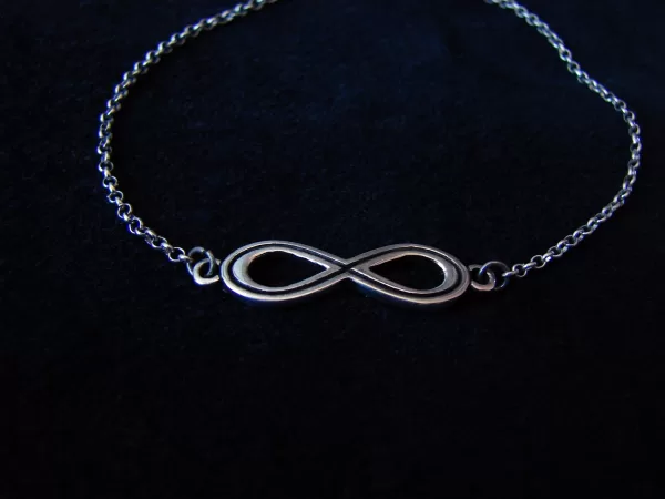 Infinity Silver Bracelet, Delicate Chain