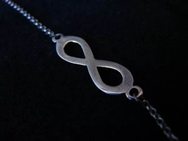 Infinity Silver Bracelet, Delicate Chain