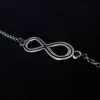 Sterling Silver Delicate Chain Infinity Bracelet