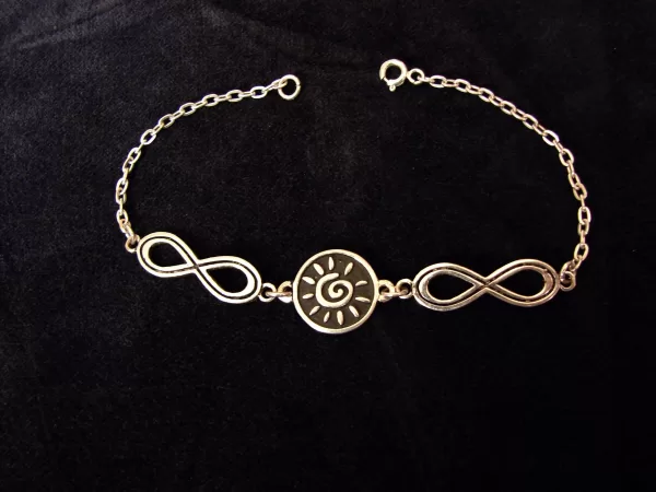 Sterling Silver Sun and Infinity Bracelet