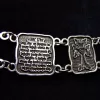 Prayer in Armenian and Cross, Wide Linked Bracelet