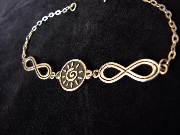 Sterling Silver Sun and Infinity Bracelet