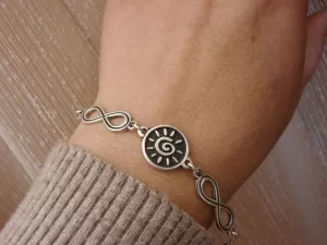 Sterling Silver Sun and Infinity Bracelet