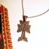 Sterling Silver Antique Khachqar Ornament Cross Necklace