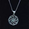 Sterling Silver Wheel of Eternity Necklace