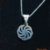 Sterling Silver Wheel of Eternity Necklace