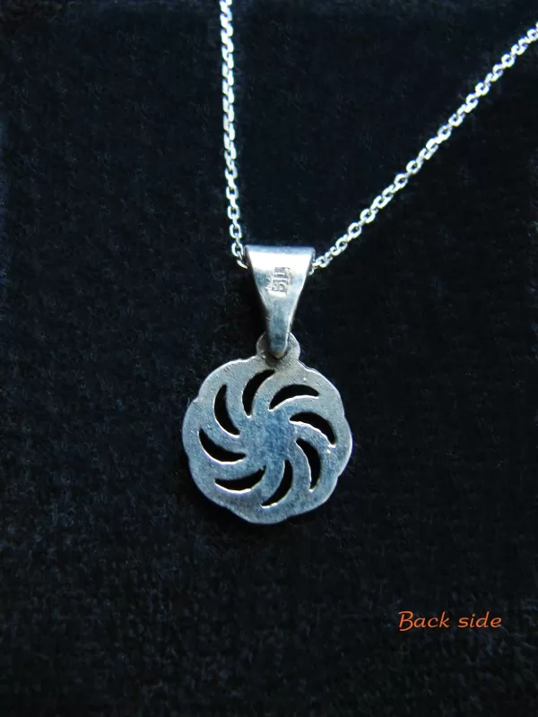 Sterling Silver Wheel of Eternity Necklace