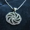 Sterling Silver Wheel of Eternity Necklace