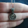 Sterling Silver Wheel of Eternity Necklace