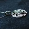 Sterling Silver Wheel of Eternity Necklace