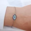 Sterling Silver Lucky Evil Eye Bracelet