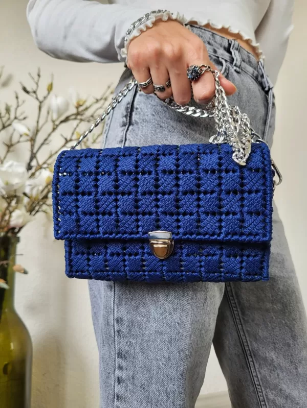 Blue Braided Purse