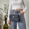 Gray Braided Purse