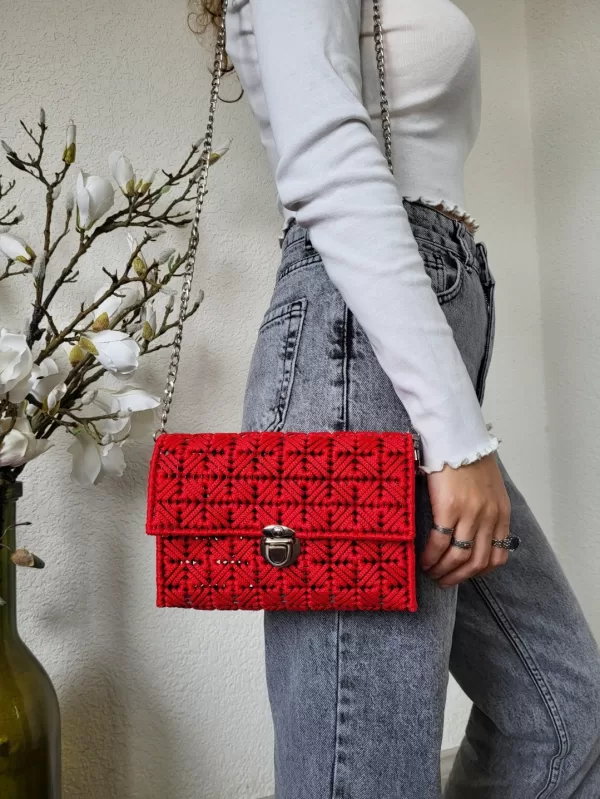 Red Braided Purse