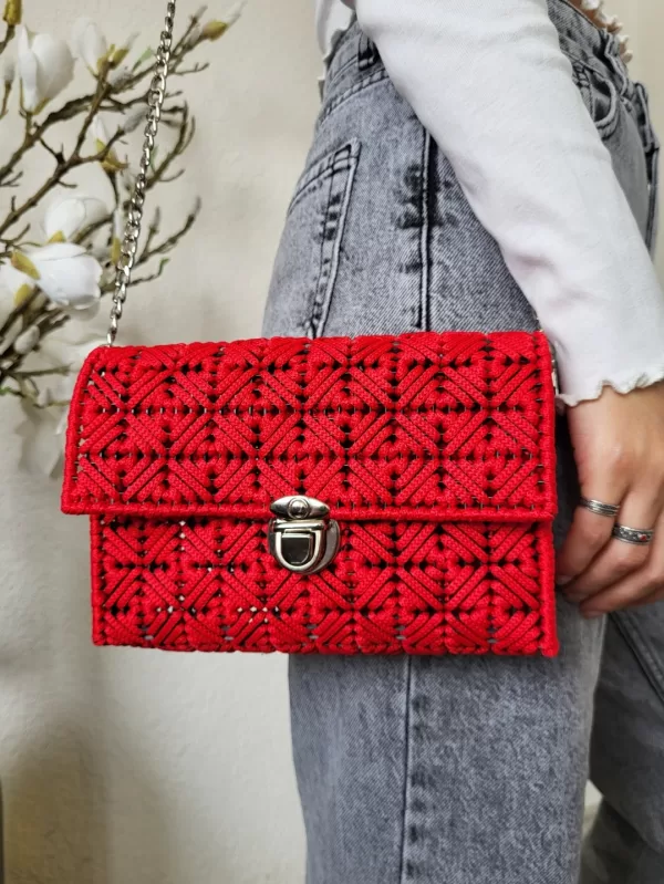 Red Braided Purse