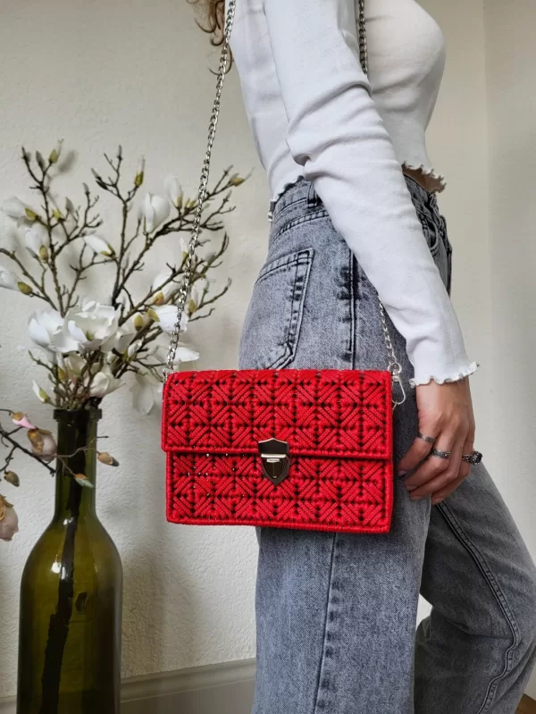 Red Braided Purse