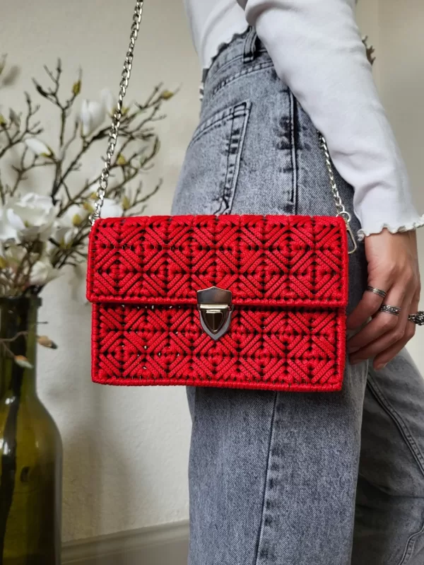 Red Braided Purse