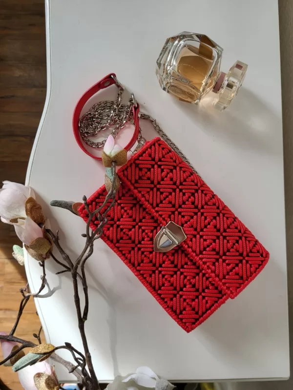 Red Braided Purse