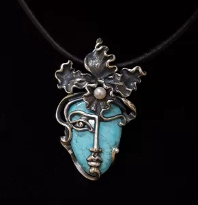 Pendant Face Sterling Silver 925