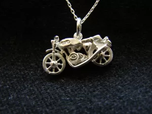 Motorcycle Pendant Sterling Silver 925