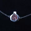 Pomegranate Bracelet 925 Sterling Silver Red Zircon