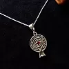 Sterling Silver Pomegranate Pendant Armenian Ornament