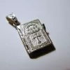 Lord's Prayer Our Father in English, Silver Miniature Prayer Book Pendant