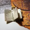 Lord's Prayer Our Father in English, Silver Miniature Prayer Book Pendant