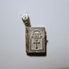 Lord's Prayer Our Father in English, Silver Miniature Prayer Book Pendant