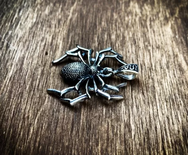 Sterling Silver Spider Necklace