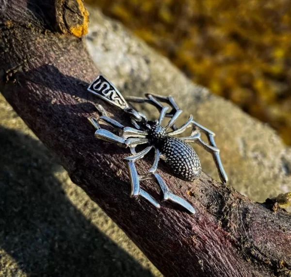 Sterling Silver Spider Necklace