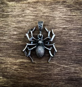 Sterling Silver Spider Necklace