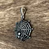 Sterling Silver Spider Web Pendant